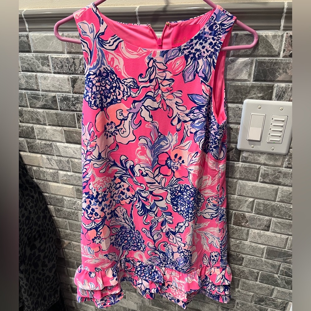 Lilly Pulitzer Pink and Blue Patterned Dress